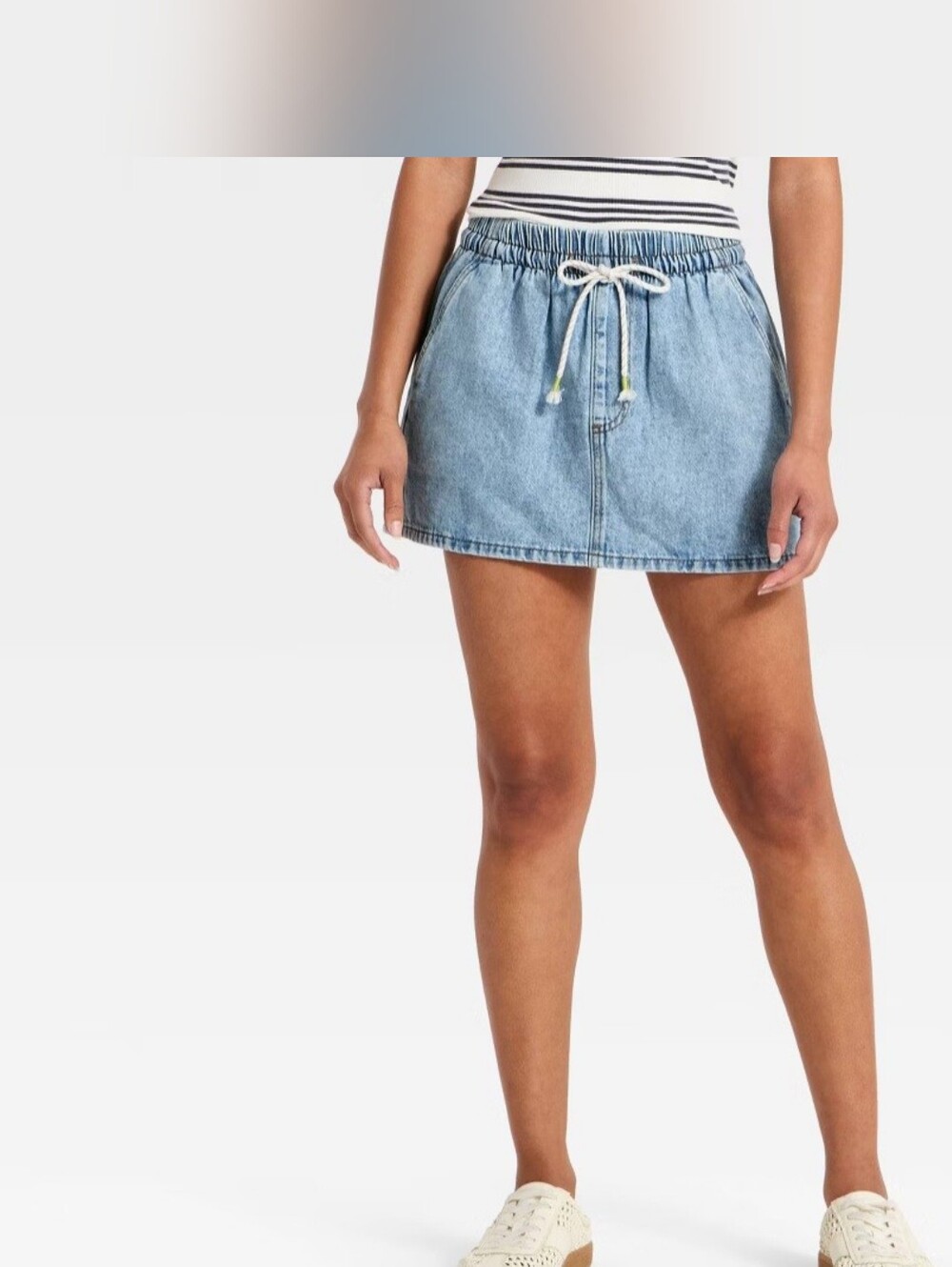 Women's Mini Denim Beach Skirt - Universal Thread" Light Wash S